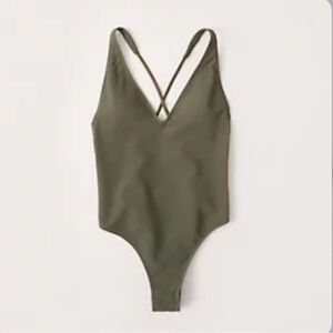 Abercrombie & Fitch Olive Green One Piece Swimsuit